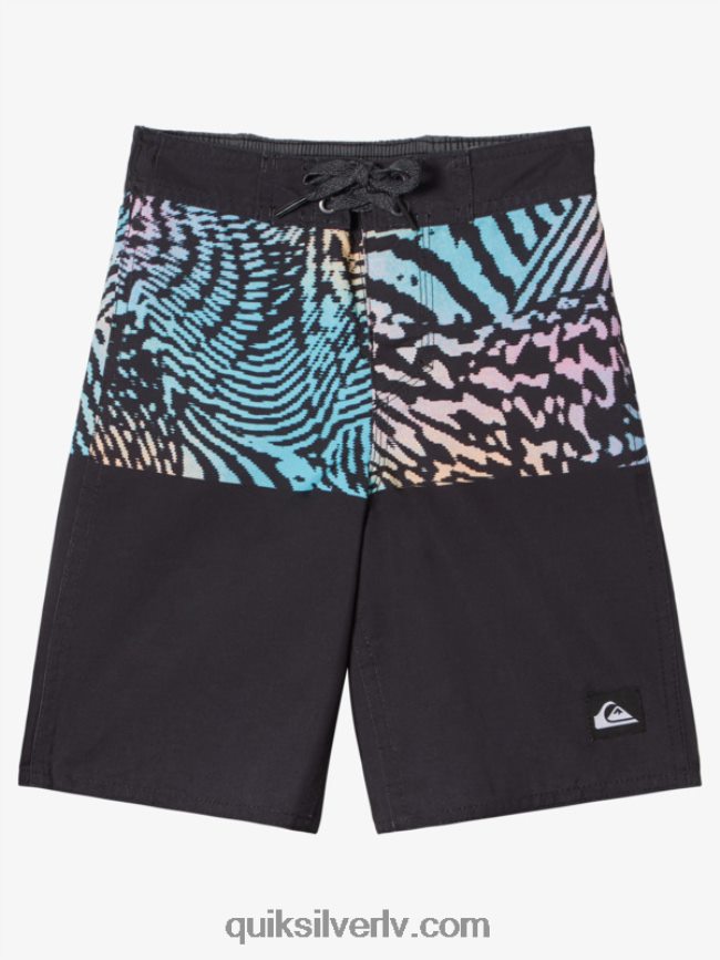 zēni Quiksilver 2-7 ikdienas iedalījums 14 dēļu šorti melns 88064R1893