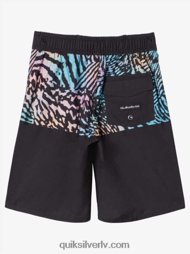 zēni Quiksilver 2-7 ikdienas iedalījums 14 dēļu šorti melns 88064R1893