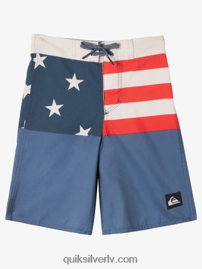zēni Quiksilver 2-7 ikdienas iedalījums 14 dēļu šorti pusnakts flote 88064R1894