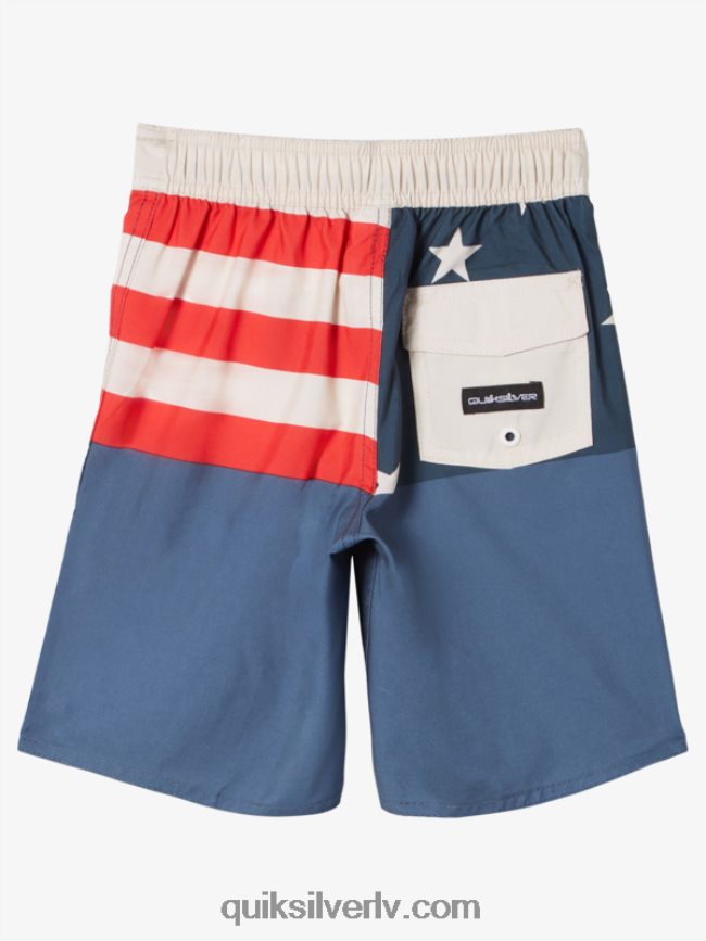 zēni Quiksilver 2-7 ikdienas iedalījums 14 dēļu šorti pusnakts flote 88064R1894