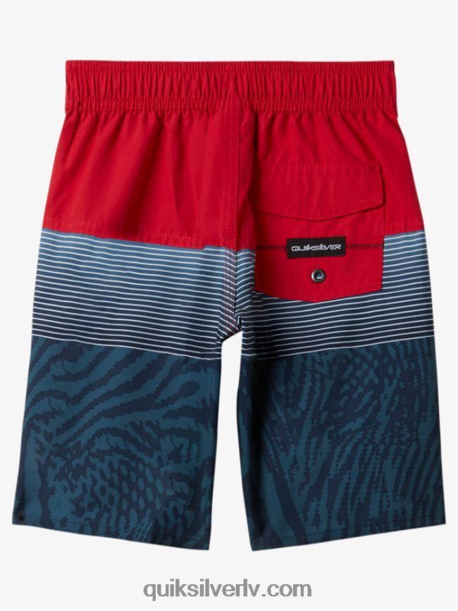 zēni Quiksilver 2-7 ikdienas paneļa 14 dēļu šorti augsta riska sarkans 88064R1896