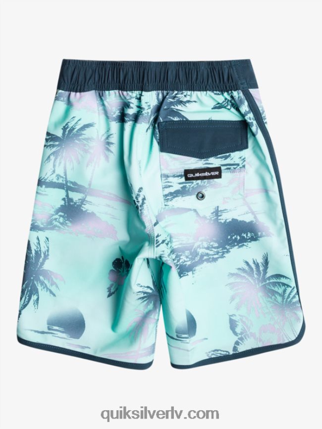 zēni Quiksilver 2-7 surfsilk ķemmīšgliemene 14 dēļu šorti pludmales stikls 88064R2039