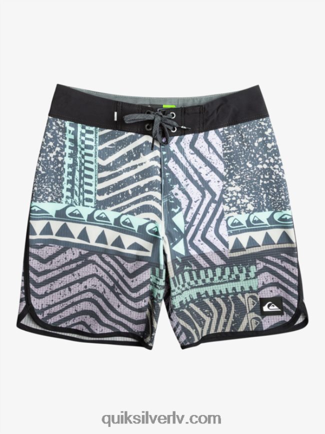 zēni Quiksilver 8-16 Highlite ķemmīšgliemene 16 dēļu šorti pusnakts flote 88064R2147