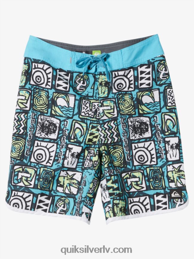 zēni Quiksilver 8-16 ikdienas ķemmīšgliemene 17 dēļu šorti upe zila 88064R1901