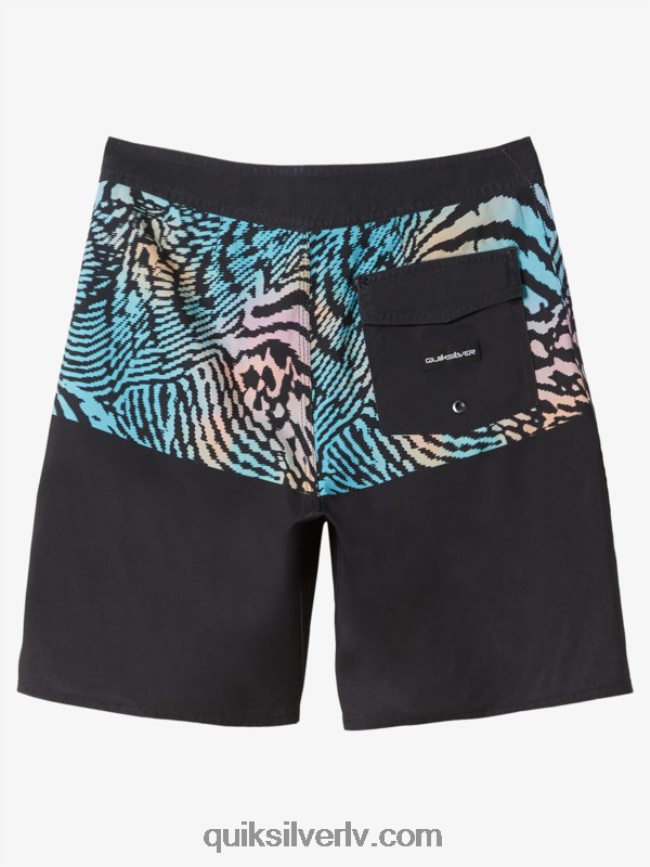 zēni Quiksilver 8-16 ikdienas iedalījums 17 dēļu šorti melns 88064R1978