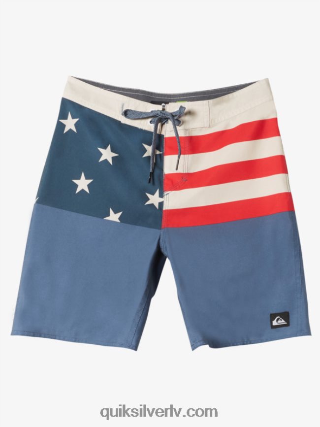 zēni Quiksilver 8-16 ikdienas iedalījums 17 dēļu šorti pusnakts flote 88064R1977