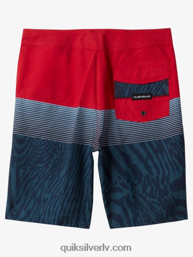 zēni Quiksilver 8-16 ikdienas panelis 17 dēļu šorti augsta riska sarkans 88064R1904