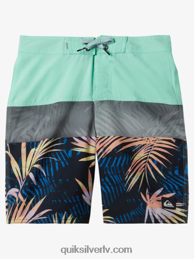 zēni Quiksilver 8-16 ikdienas panelis 17 dēļu šorti pludmales stikls 88064R1907