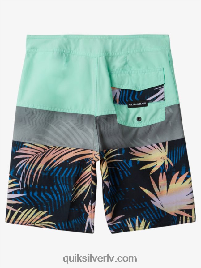 zēni Quiksilver 8-16 ikdienas panelis 17 dēļu šorti pludmales stikls 88064R1907