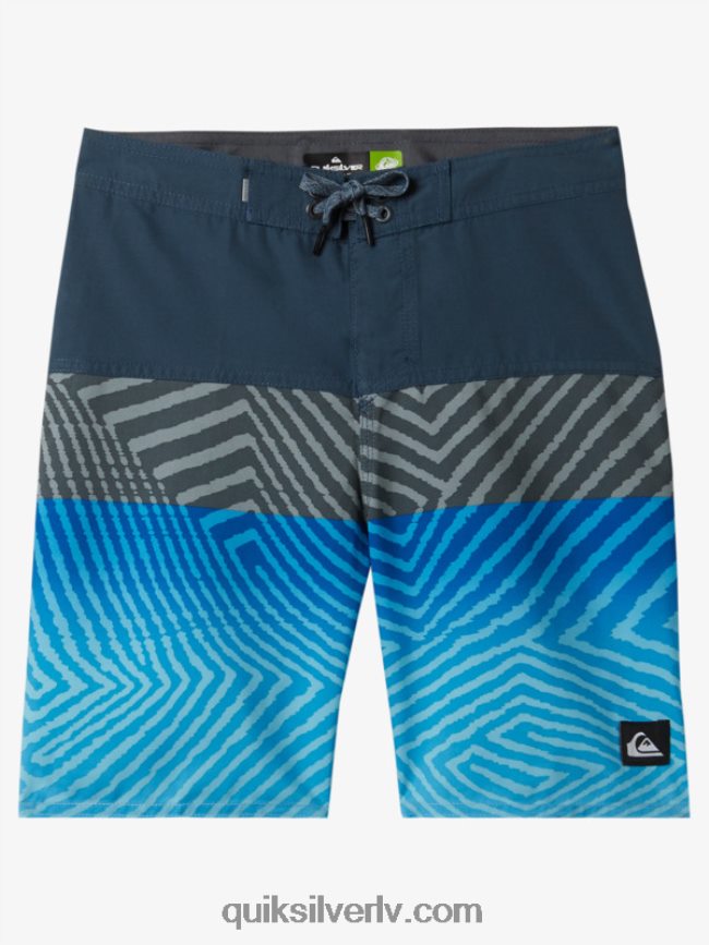 zēni Quiksilver 8-16 ikdienas panelis 17 dēļu šorti pusnakts flote 88064R1906