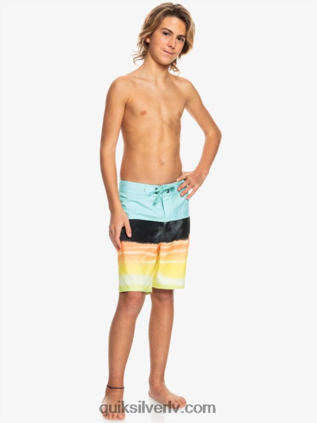 zēni Quiksilver 8-16 ikdienas panelis yth 17 boardshort eņģelis zils 88064R2277