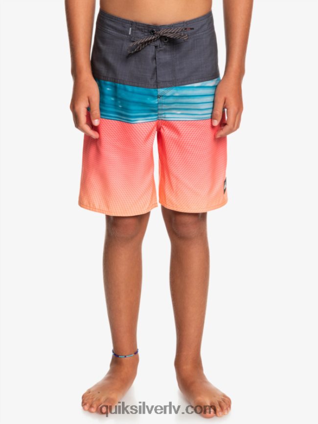 zēni Quiksilver 8-16 ikdienas panelis yth 17 boardshort oranžais pops 88064R2275