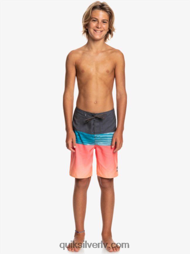 zēni Quiksilver 8-16 ikdienas panelis yth 17 boardshort oranžais pops 88064R2275