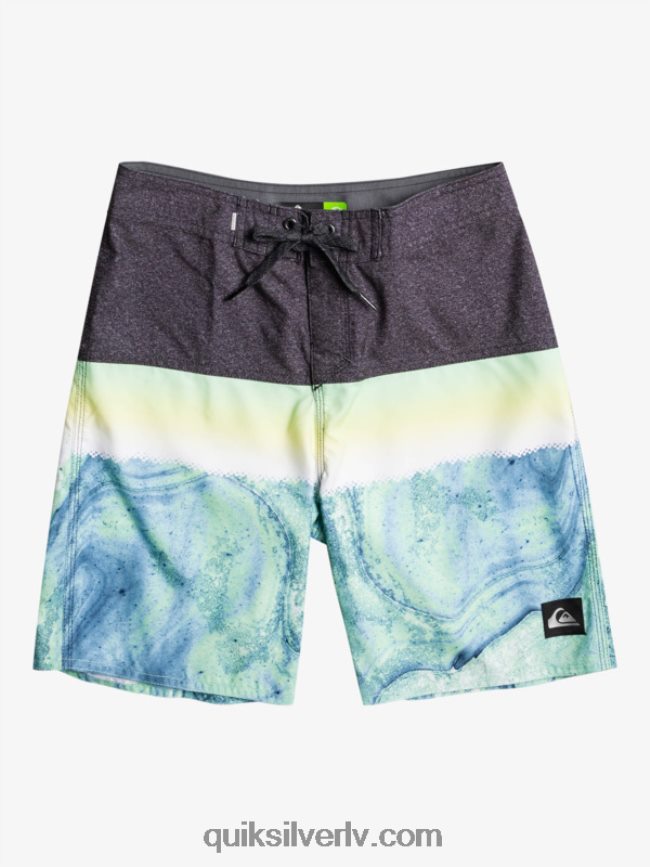 zēni Quiksilver 8-16 ikdienas panelis yth 17 boardshort zaļie pelni 88064R2274