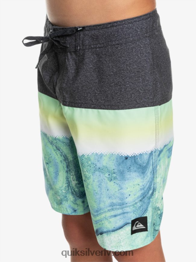 zēni Quiksilver 8-16 ikdienas panelis yth 17 boardshort zaļie pelni 88064R2274