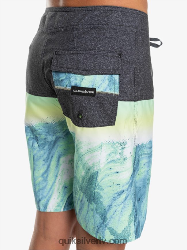 zēni Quiksilver 8-16 ikdienas panelis yth 17 boardshort zaļie pelni 88064R2274