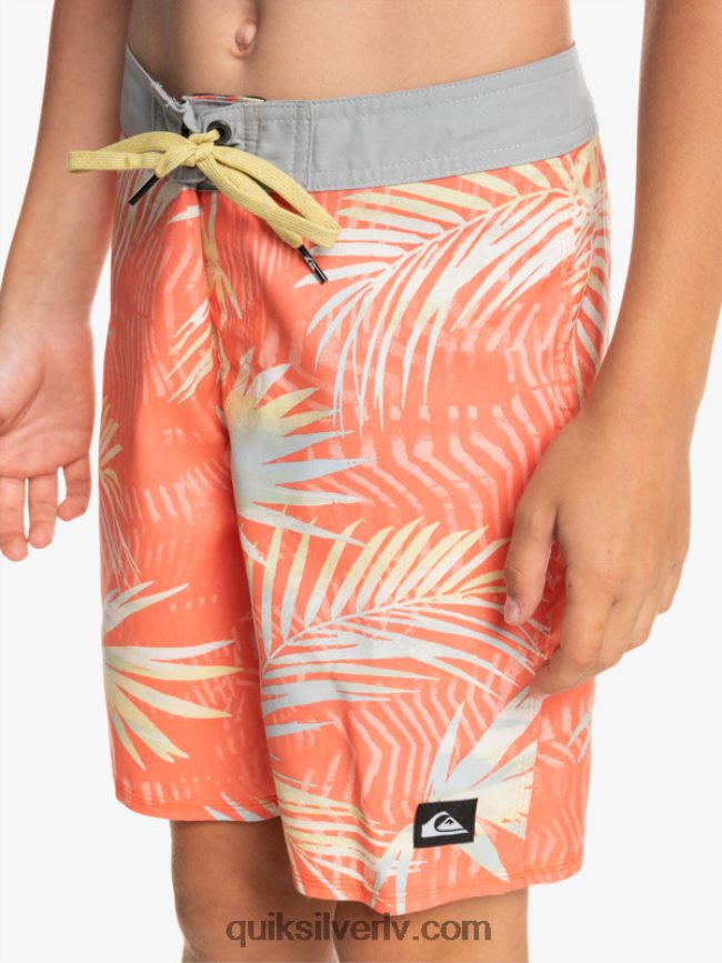 zēni Quiksilver 8-16 ikdienas qs 69 16 dēļu šorti svaigs lasis 88064R2139