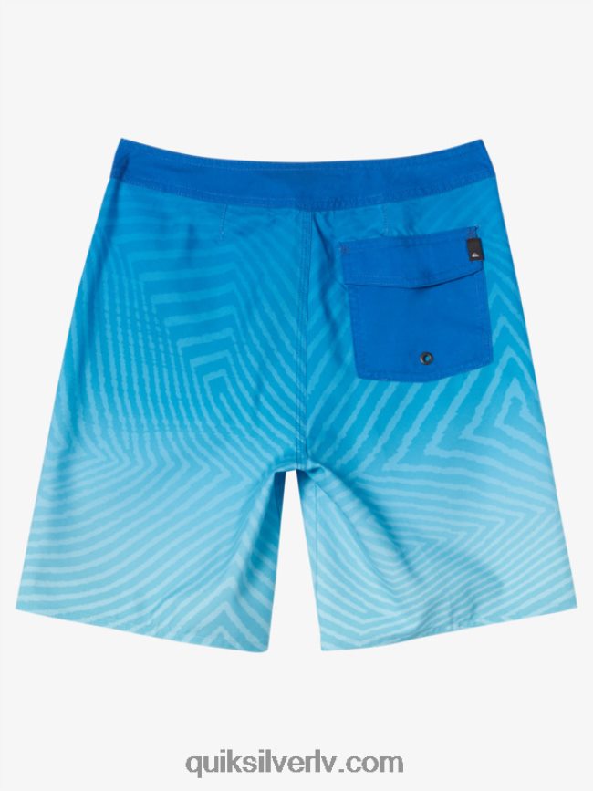 zēni Quiksilver 8-16 ikdienas velku izbalināt 17 dēļu šorti snorkel zils 88064R2165