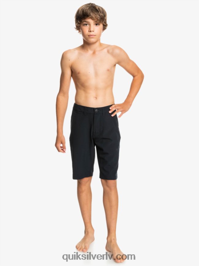 zēni Quiksilver 8-16 ocean Union 19 abinieku borta šorti melns 88064R1933