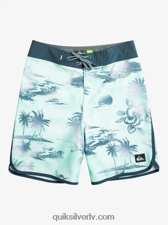 zēni Quiksilver 8-16 surfsilk ķemmīšgliemene 17 dēļu šorti pludmales stikls 88064R2020
