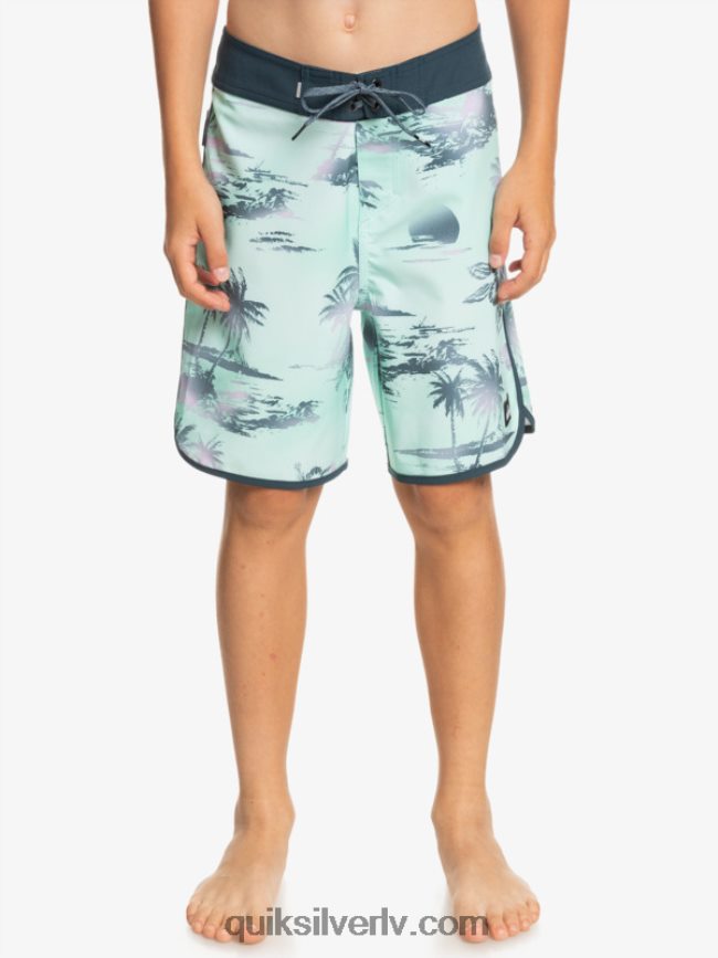 zēni Quiksilver 8-16 surfsilk ķemmīšgliemene 17 dēļu šorti pludmales stikls 88064R2020