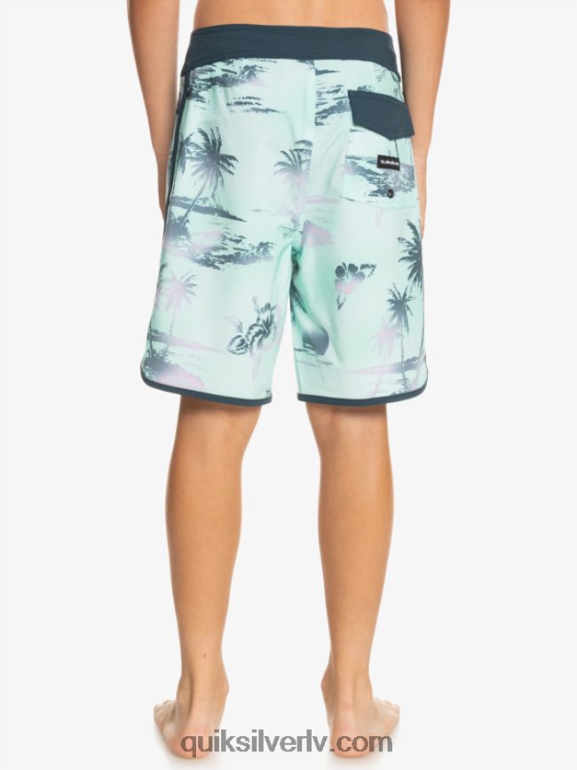 zēni Quiksilver 8-16 surfsilk ķemmīšgliemene 17 dēļu šorti pludmales stikls 88064R2020