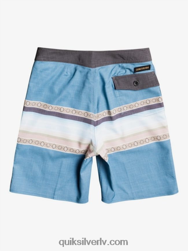 zēni Quiksilver 8-16 surfsilk saules izbalējis 17 dēļu šorti zilas debesis 88064R2281