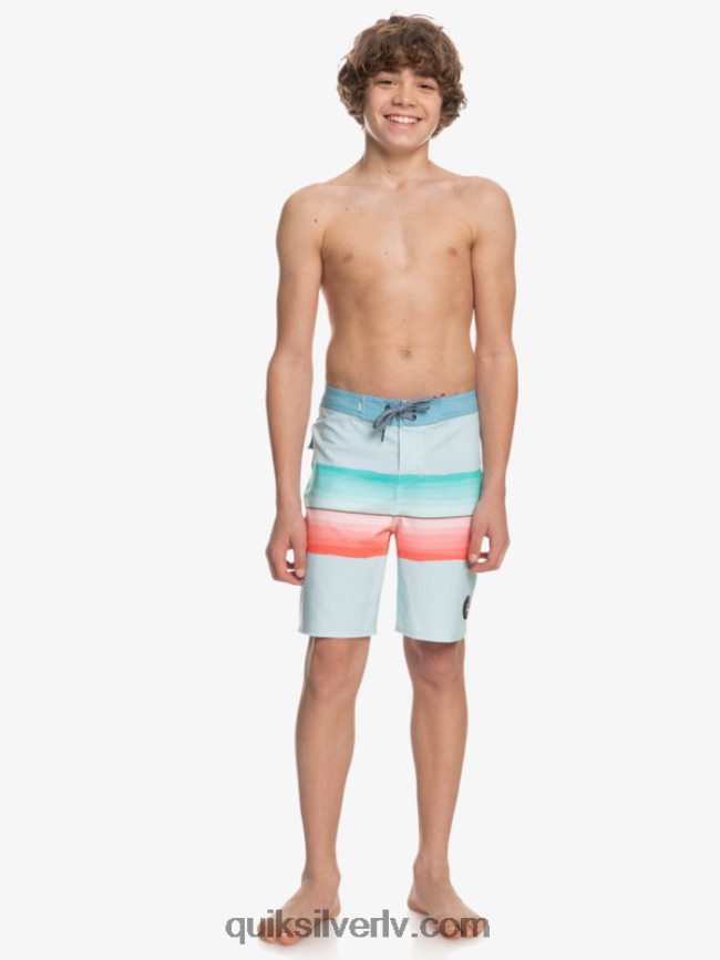 zēni Quiksilver 8-16 surfsilk sveķu tonis 17 boardšorti zīmotnes zilā krāsā 88064R2300