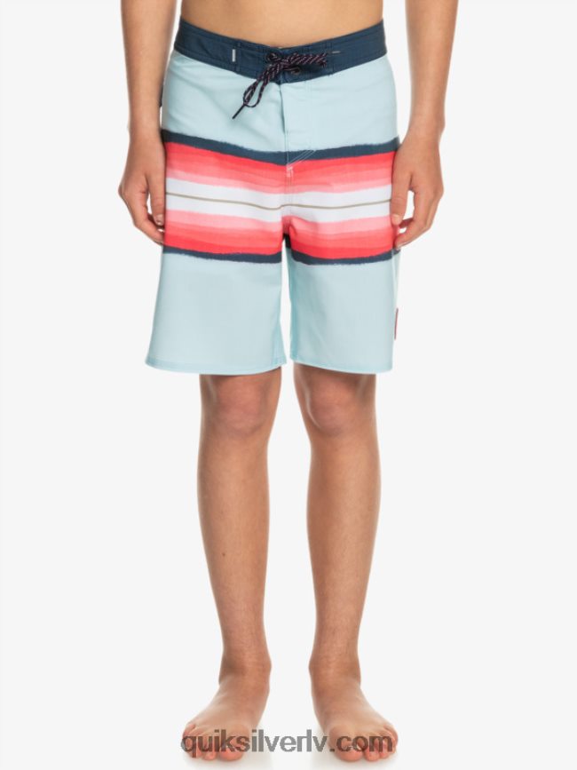 zēni Quiksilver 8-16 surfsilk sveķu tonis 17 boardšorti zili pelēks 88064R2302