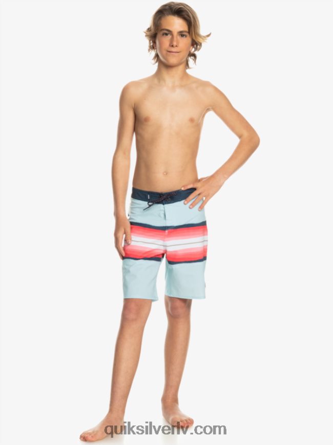 zēni Quiksilver 8-16 surfsilk sveķu tonis 17 boardšorti zili pelēks 88064R2302