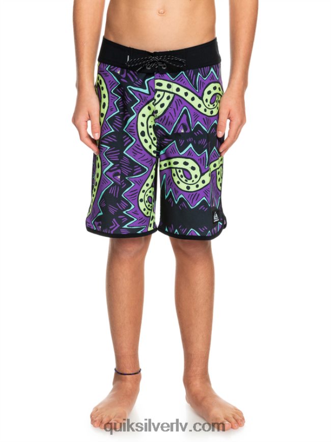zēni Quiksilver 8-16 surfsilk throwback 17 boardšorti melns 88064R2329