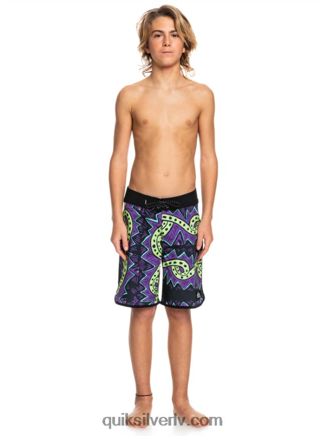 zēni Quiksilver 8-16 surfsilk throwback 17 boardšorti melns 88064R2329