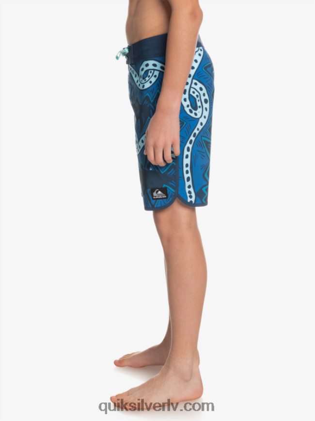 zēni Quiksilver 8-16 surfsilk throwback 17 boardšorti zīmotnes zilā krāsā 88064R2328