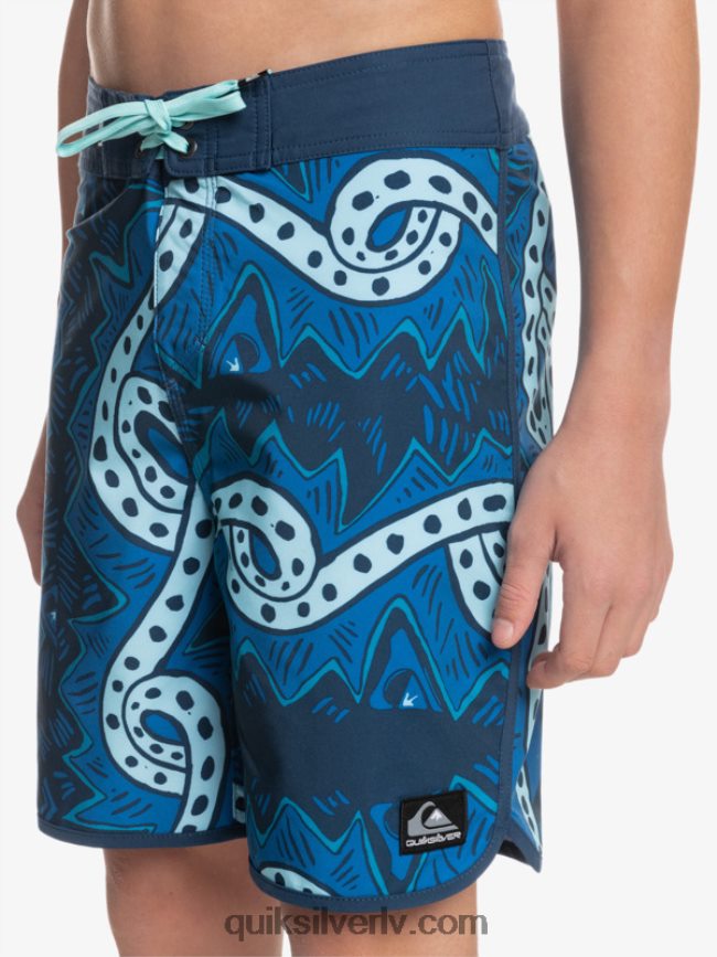 zēni Quiksilver 8-16 surfsilk throwback 17 boardšorti zīmotnes zilā krāsā 88064R2328