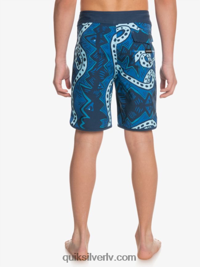 zēni Quiksilver 8-16 surfsilk throwback 17 boardšorti zīmotnes zilā krāsā 88064R2328