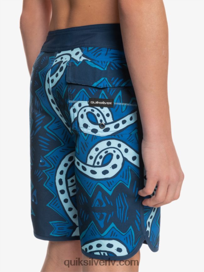 zēni Quiksilver 8-16 surfsilk throwback 17 boardšorti zīmotnes zilā krāsā 88064R2328