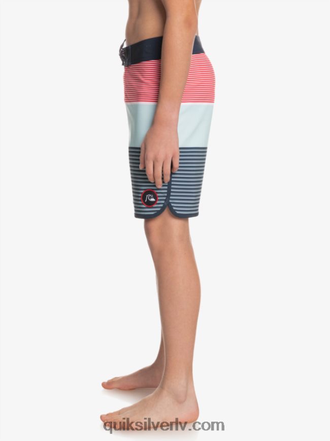 zēni Quiksilver 8-16 surfsilk tijuana yth 17 boardshort augsta riska sarkans 88064R2272