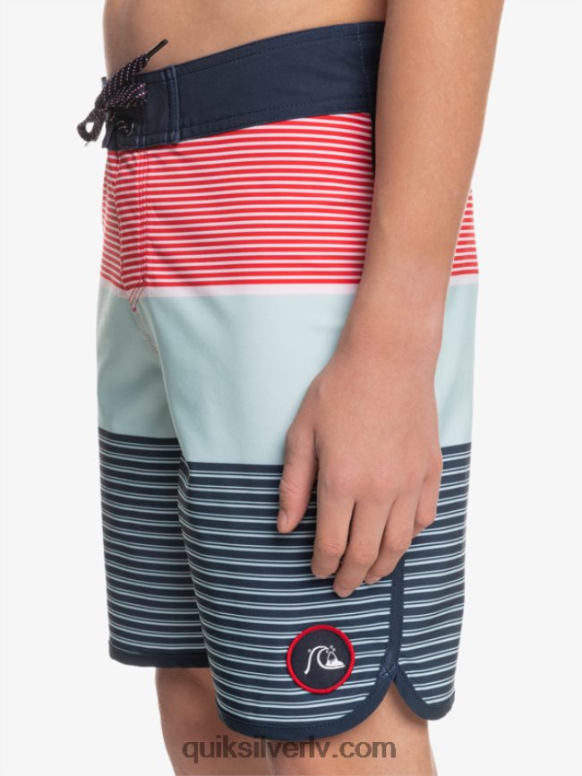 zēni Quiksilver 8-16 surfsilk tijuana yth 17 boardshort augsta riska sarkans 88064R2272