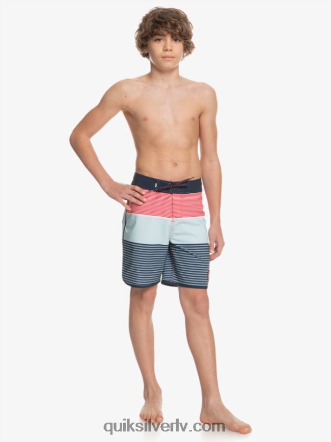 zēni Quiksilver 8-16 surfsilk tijuana yth 17 boardshort augsta riska sarkans 88064R2272