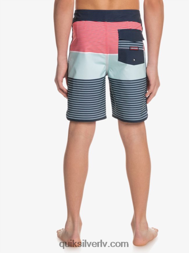 zēni Quiksilver 8-16 surfsilk tijuana yth 17 boardshort augsta riska sarkans 88064R2272