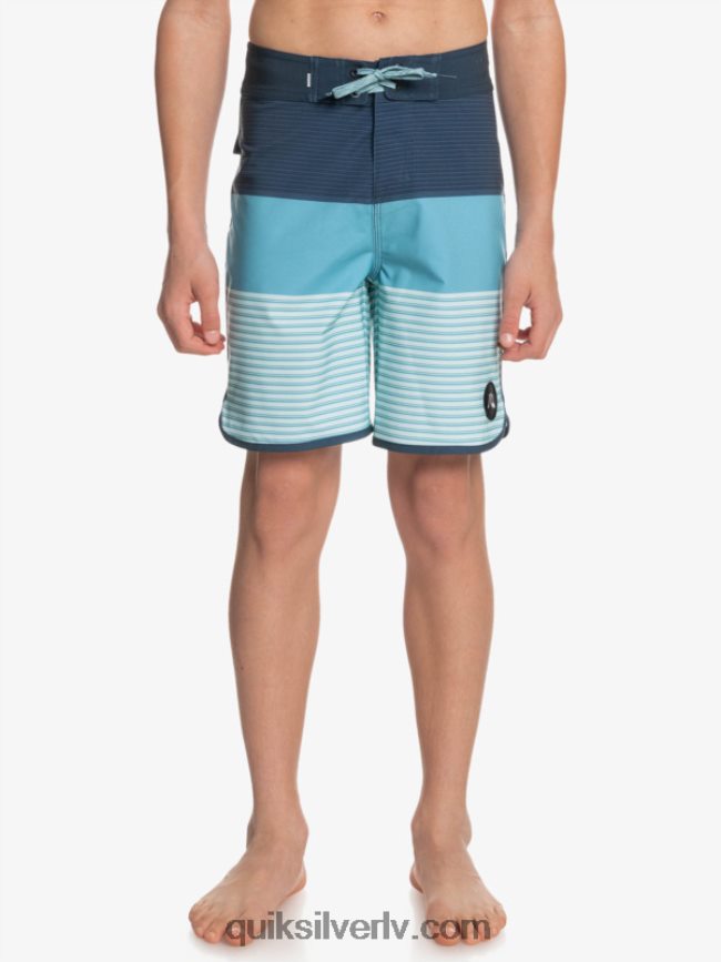 zēni Quiksilver 8-16 surfsilk tijuana yth 17 boardshort zīmotnes zilā krāsā 88064R2269
