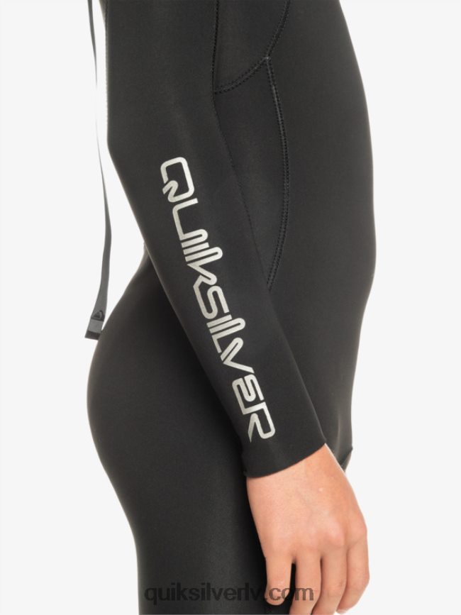 zēni Quiksilver 8-16 3/2mm ikdienas sesijas hidrotērps ar rāvējslēdzēju melns 88064R2224