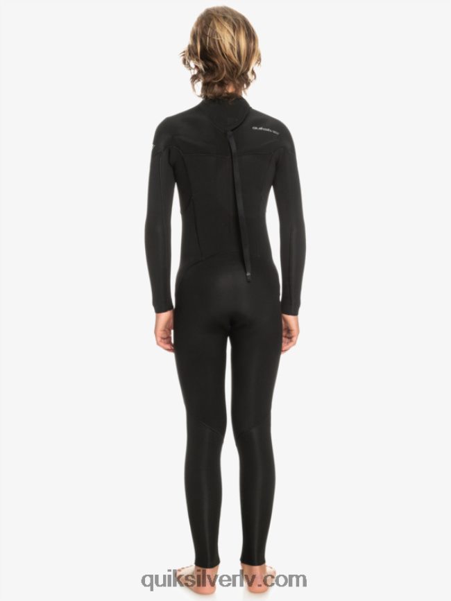 zēni Quiksilver 8-16 3/2mm ikdienas sesijas hidrotērps ar rāvējslēdzēju melns 88064R2224