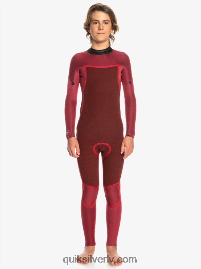 zēni Quiksilver 8-16 3/2mm ikdienas sesijas hidrotērps ar rāvējslēdzēju melns 88064R2224