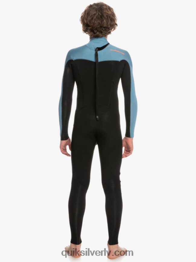 zēni Quiksilver 8-16 3/2mm ikdienas sesijas hidrotērps ar rāvējslēdzēju melns/provinces zils 88064R2223