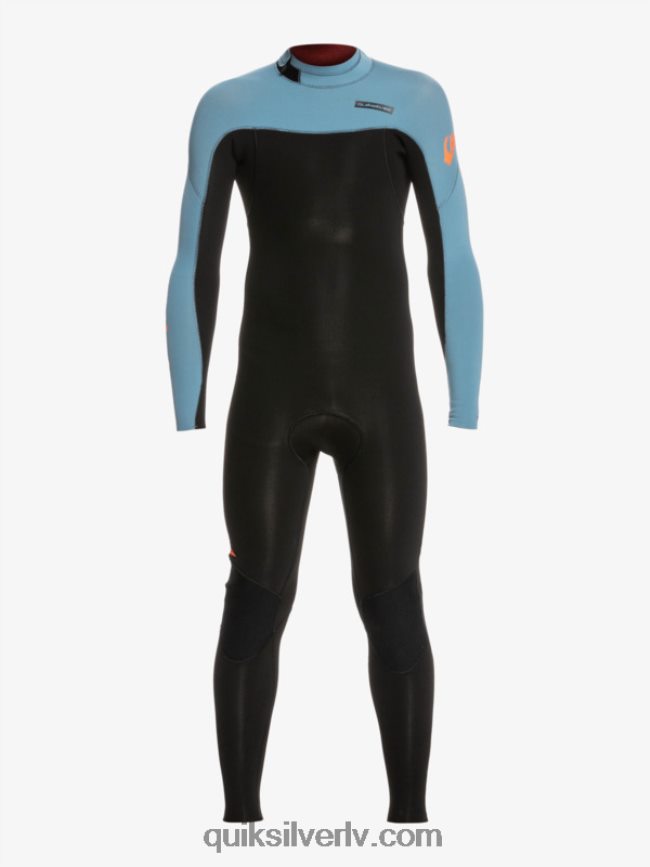 zēni Quiksilver 8-16 3/2mm ikdienas sesijas hidrotērps ar rāvējslēdzēju melns/provinces zils 88064R2223