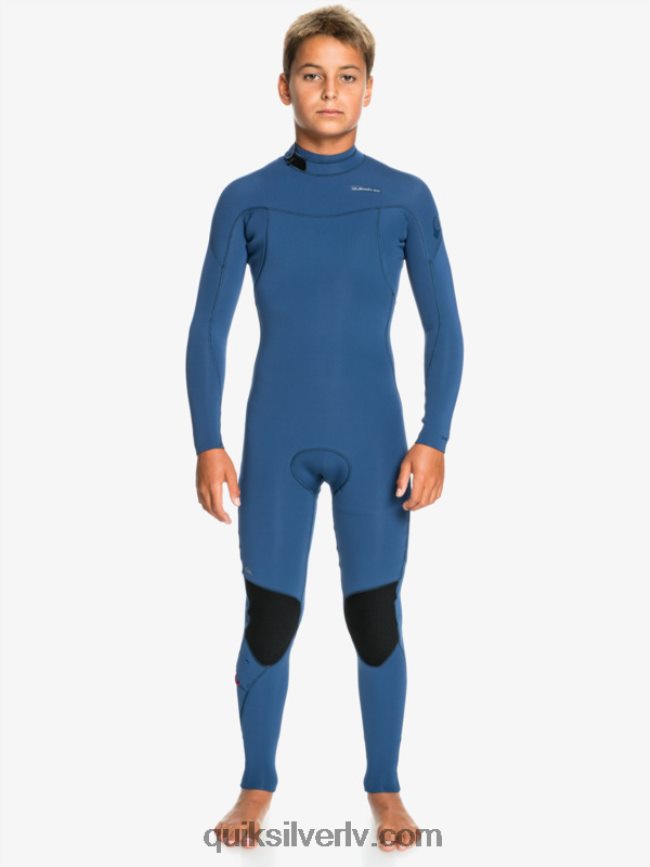 zēni Quiksilver 8-16 3/2mm sesijas l/sl fullsuit zīmotnes zilā krāsā 88064R2195