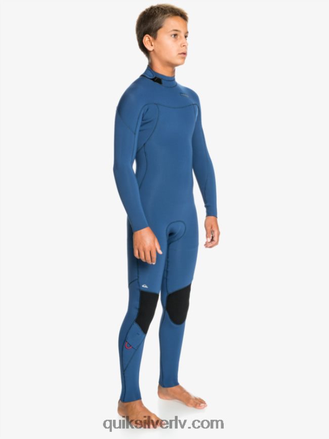 zēni Quiksilver 8-16 3/2mm sesijas l/sl fullsuit zīmotnes zilā krāsā 88064R2195