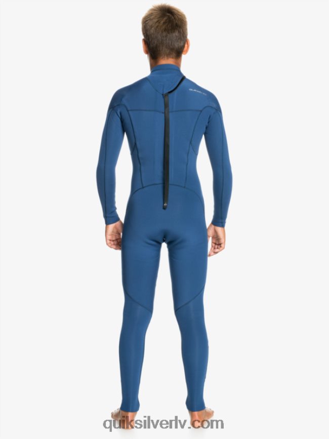 zēni Quiksilver 8-16 3/2mm sesijas l/sl fullsuit zīmotnes zilā krāsā 88064R2195