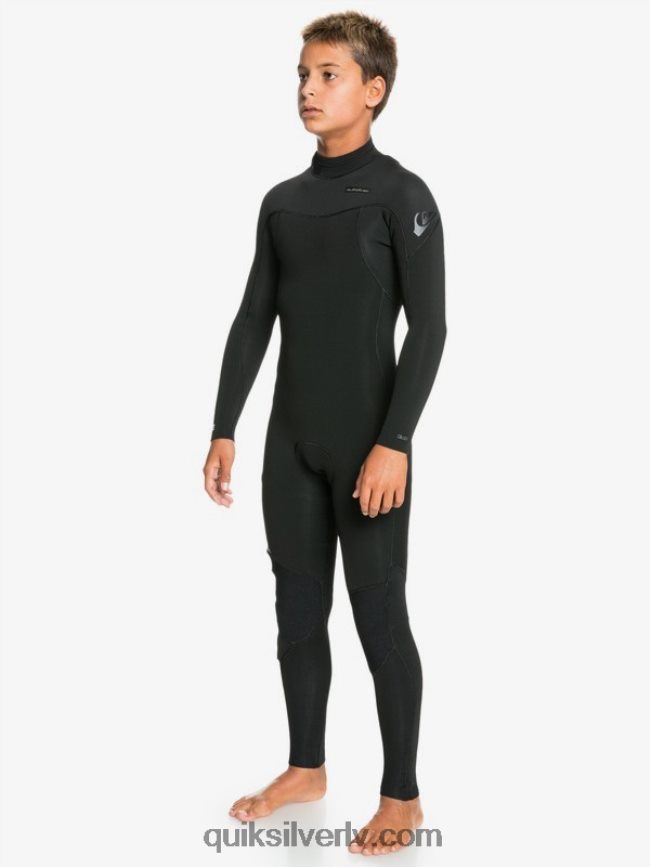 zēni Quiksilver 8-16 4/3mm sesijas l/sl fullsuit melns 88064R2188